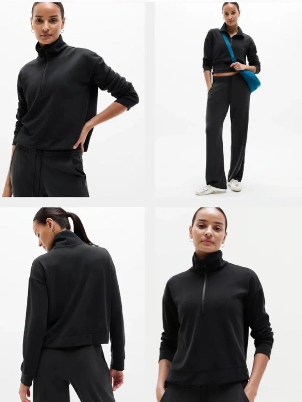 Athleta Women's Seasoft Classic 1/4 Zip Sweatshirt Size M
